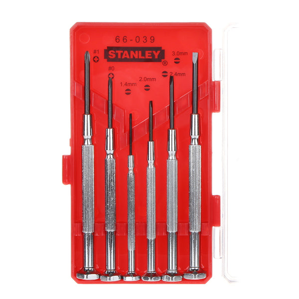 Stanley 1-66-039 6 Piece Precision Instrument Screwdriver Set - STA166039