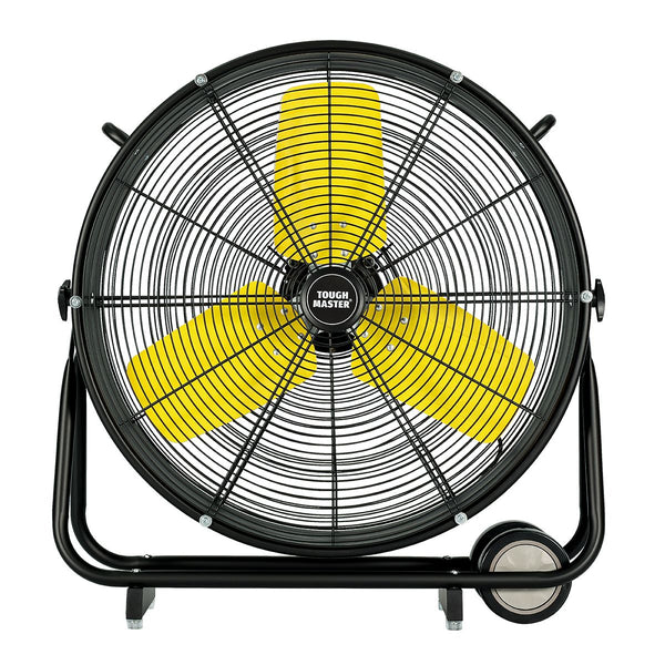 TOUGH MASTER® Industrial High Velocity Drum Fan 24" copper motor 3 speeds 350° head tilt & wheels (TM-DF60MW)