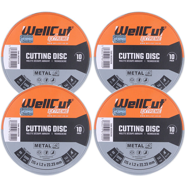 WellCut EXTREME T41, Cutting Disc - 115 MM Pack of 40