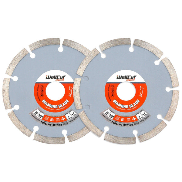 WellCut Extreme Diamond Blade 125mm x 22.23mm Bore Pack of 2
